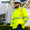 Camiseta de manga larga reflectante de seguridad de transferencia de calor de alta visibilidad