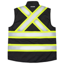Hi-Vis X-Back Reversible Insulated Safety Vest with Reflective Strips
