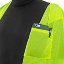 Hi-Vis Mesh Safety Vest with 2” Reflective Strips and Pocket