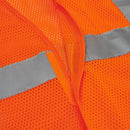 Hi-Vis Mesh Safety Vest with 2” Reflective Strips and Pocket