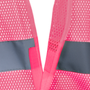Hi-Vis Mesh Safety Vest with 2" Reflective Strips and Pocket - PinkFit Collection
