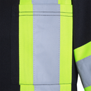 Polo de seguridad reflectante de alta visibilidad, bicolor, de manga larga