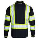 Polo de seguridad reflectante de alta visibilidad, bicolor, de manga larga