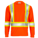 Camisa de seguridad de manga larga de alta visibilidad reflectante bicolor