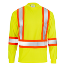Camisa de seguridad de manga larga de alta visibilidad reflectante bicolor