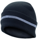 Hi-Vis Safety Beanie with Reflective Stripe