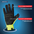 Hi-Vis Touchscreen Safety Work Gloves