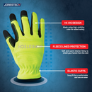 Guantes de seguridad de alta visibilidad con pantalla táctil y forro polar