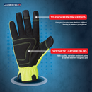 Guantes de seguridad de alta visibilidad con pantalla táctil y forro polar