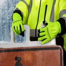 Guantes de seguridad de alta visibilidad con pantalla táctil y forro polar