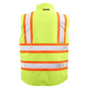 Chaleco de seguridad reversible, térmico, de alta visibilidad, bicolor, con bandas reflectantes