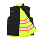 Chaleco de seguridad reversible, térmico, de alta visibilidad, bicolor, con bandas reflectantes