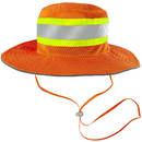 Sombrero de ala ancha de seguridad bicolor de alta visibilidad con cinta reflectante