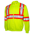 Sudadera con capucha de seguridad bicolor de alta visibilidad con espalda en X y bandas reflectantes