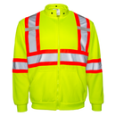 Sudadera con capucha de seguridad bicolor de alta visibilidad con espalda en X y bandas reflectantes