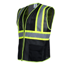 Hi-Vis Two Toned Mesh Safety Vest with 2” Reflective Strips and Pockets