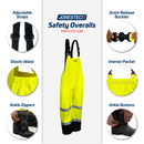 Pantalones de seguridad impermeables de alta visibilidad con rayas reflectantes