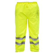 Pantalones impermeables amarillo de alta visibilidad con tiras reflectantes