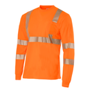 Camiseta de manga larga reflectante de seguridad de transferencia de calor de alta visibilidad