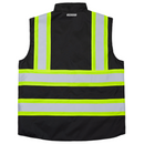 Chaleco de seguridad reversible, térmico, de alta visibilidad, bicolor, con bandas reflectantes