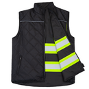 Chaleco de seguridad reversible, térmico, de alta visibilidad, bicolor, con bandas reflectantes