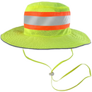 Sombrero de ala ancha de seguridad bicolor de alta visibilidad con cinta reflectante