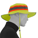 Sombrero de ala ancha de seguridad bicolor de alta visibilidad con cinta reflectante