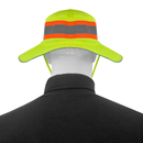 Sombrero de ala ancha de seguridad bicolor de alta visibilidad con cinta reflectante