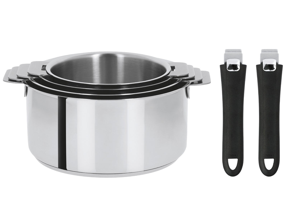 SERIE DE 4 CASSEROLES MUTINE  INOX