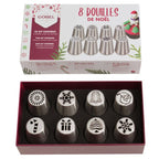 Coffret 8 douilles inox Noël
