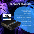 Extensor HDMI 4K Balun sobre cable de fibra óptica, HDR10, ARC y RS-232 hasta 40 km: de uno a muchos (transmisor y receptores se venden por separado) 
