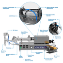 Low Viscosity Tabletop Liquid Piston Filler - 316 SS – 100ml