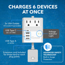 Adaptador de viaje internacional - Todo en uno - 3 USB - Diseño compacto (M8 Max)