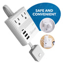 Adaptador de viaje internacional - Todo en uno - 3 USB - Diseño compacto (M8 Max)