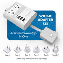 Adaptador de viaje internacional - Todo en uno - 3 USB - Diseño compacto (M8 Max)