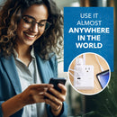 Adaptador de viaje internacional - Todo en uno - 3 USB - Diseño compacto (M8 Max)