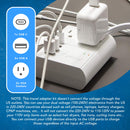 Adaptador de viaje internacional - Todo en uno - 3 USB - Diseño compacto (M8 Max)