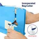 Selladora manual de bolsas con 10 rollos de cinta autoadhesiva azul de 3/8 pulg.