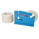Manual Bag Taper with 10 White Self-Adhesive 3/8” Tape Rolls