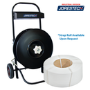 Manual Poly Strapping Dispenser Cart - 8" Core