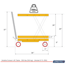 Mesa elevadora de tijera móvil – 330 Lbs (150 kg)