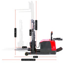 MRT4400-3M-19 Moving Mast Reach Truck, 4400 lbs Load Capacity, 118" Lifting Height, Electromagnetic Brake