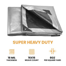 Lona de polietileno superresistente de 12' x 20' 