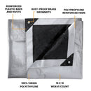 Lona de polietileno superresistente de 12' x 20' 