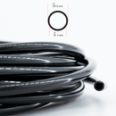 Polyurethane (PU) Pneumatic Tubing Black, Roll of 8mm x 5mm x 5m (16.4ft)