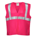 Chaleco de seguridad de malla de alta visibilidad estampado con tiras reflectantes de 2" y bolsillo - Colección PinkFit
