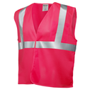 Chaleco de seguridad de malla de alta visibilidad estampado con tiras reflectantes de 2" y bolsillo - Colección PinkFit