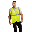 Chaleco de seguridad de malla alta visibilidad impreso con bandas reflectantes de 2" y bolsillo - Lima