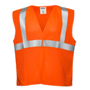 Printed Hi-Vis Mesh Safety Vest with 2” Reflective Strips and Pocket - Orange