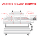 Selladora al vacío comercial reclinable de doble cámara con barras de sellado de 50 cm - 220 V
